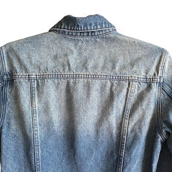 Michael Kors Denim Utility Jumpsuit Blue Medium Wash Long Sleeve Button Up XS - Picture 8 of 13